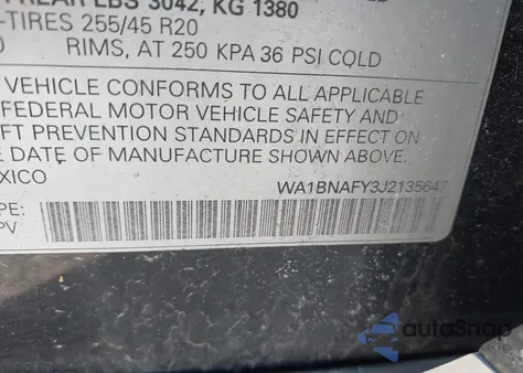 2018 Audi Q5 2.0T Premium z USA, uszkodzony, nr VIN WA1BNAFY3J2135647